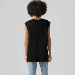 VERO MODA Haut sans manche col V fluide femme NOIR Discount