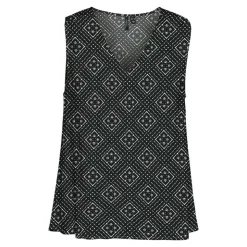 VERO MODA Haut sans manches à motif géométrique Femme NOIR Clearance