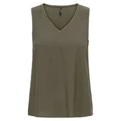 ONLY Haut selina col v kalamata Femme KAKI Online