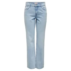 ONLY Jean bleu à strass clair droit Femme BLEU CLAIR Discount