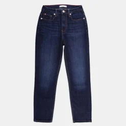 TOMMY HILFIGER Jean brut slim cigarette taille haute Femme BLEU FONCE Discount