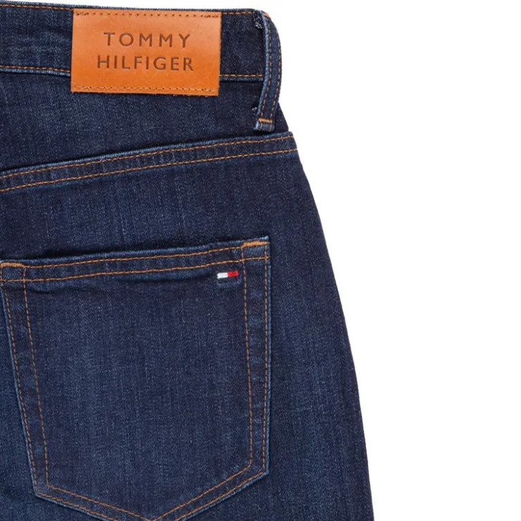 TOMMY HILFIGER Jean brut slim cigarette taille haute Femme BLEU FONCE Discount
