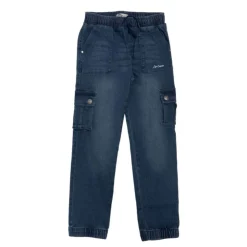 LEE COOPER Jean cargo denim brut effet délavé fille Enfant BLEU New