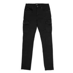 AMERICAN PEOPLE Jean cargo denim Denver slim Femme NOIR