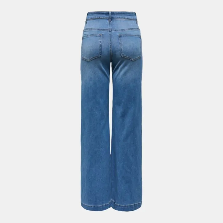 ONLY Jean denim à coupe large taille haute madison royal Femme BLEU Online