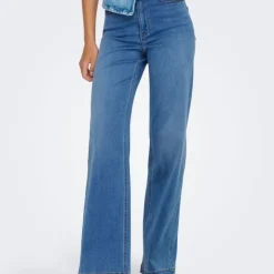 ONLY Jean denim à coupe large taille haute madison royal Femme BLEU Online