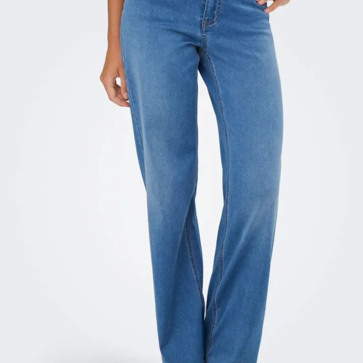 ONLY Jean denim à coupe large taille haute madison royal Femme BLEU Online