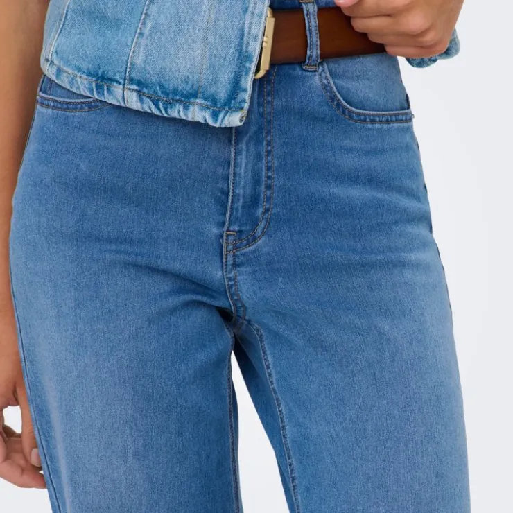 ONLY Jean denim à coupe large taille haute madison royal Femme BLEU Online
