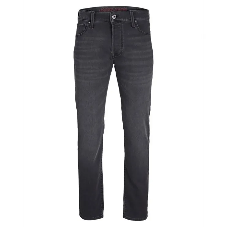 JACK & JONES Jean denim Mike délavé fuselé Homme NOIR Clearance