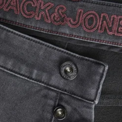 JACK & JONES Jean denim Mike délavé fuselé Homme NOIR Clearance