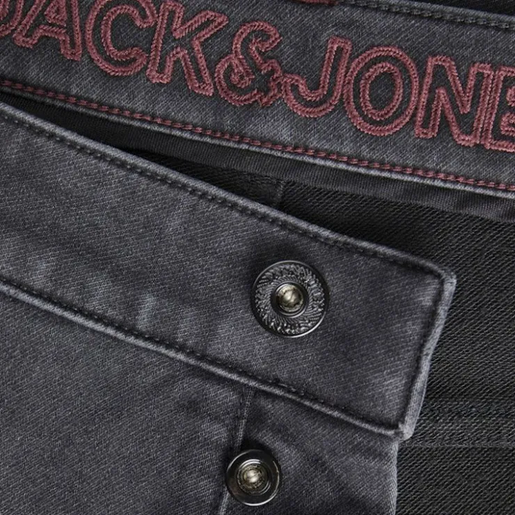 JACK & JONES Jean denim Mike délavé fuselé Homme NOIR Clearance