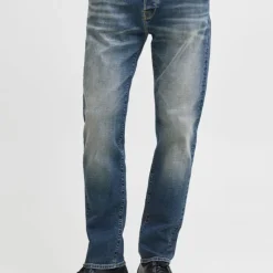 JACK & JONES Jean délavé Mike fuselé denim Homme BLEU FONCE Hot