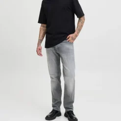 JACK & JONES Jean fuselé mike black denim Homme GRIS Online