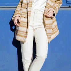 LA PETITE ETOILE Jean jose beige clair droit Femme BLANC ECRU Sale