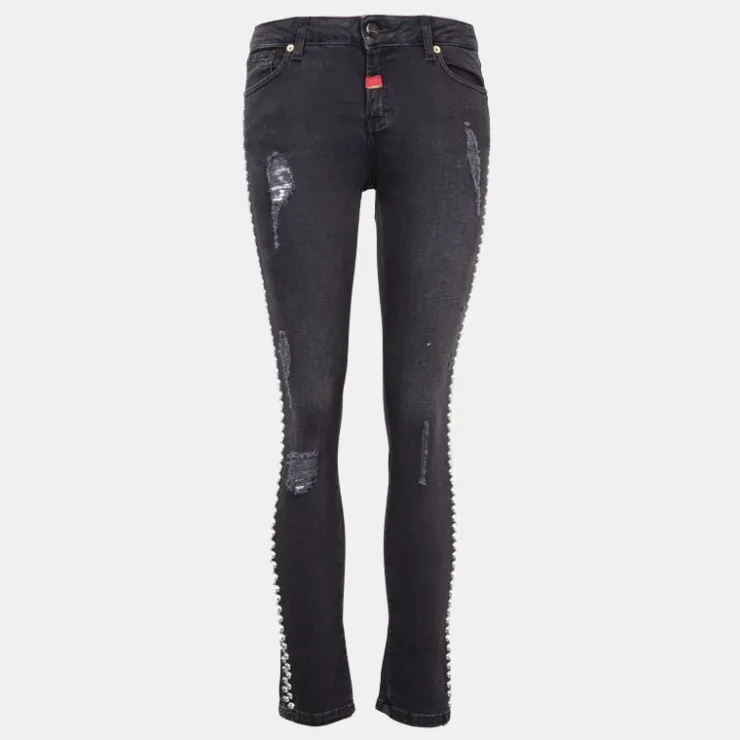 THE NEW DESIGNERS Jean destroy Femme NOIR Sale