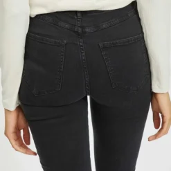 VILA Jean skinny Ekko 7/8eme taille haute gris foncé Femme GRIS FONCE Online