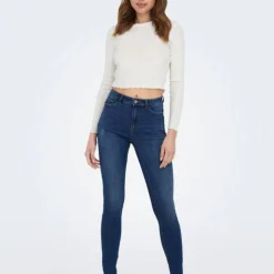 ONLY Jean skinny rose denim brut Femme BLEU Sale