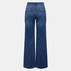 ONLY Jean taille haute coupe large madison royal Femme BLEU FONCE