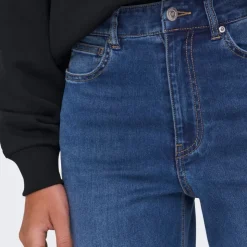 ONLY Jean taille haute coupe large madison royal Femme BLEU FONCE