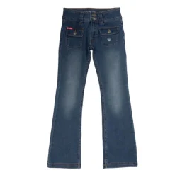 LEE COOPER Jean évasé poches avant avec couronne brodé fille Enfant BLEU Clearance
