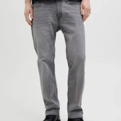 JACK & JONES Jean zippé grey denim clark stretch tapered Homme GRIS New