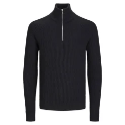 JACK & JONES Jjpannel knit half zip aw24 black Homme NOIR Sale