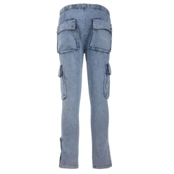 BILL TORNADE Jogging jean délavé cargo john en coton Homme BLEU Best