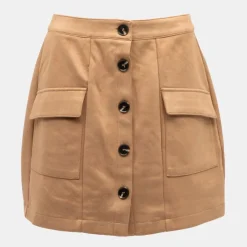 DEELUXE 74 Jupe à boutons avec poches valentina light camel suédine Femme MARRON CLAIR Hot