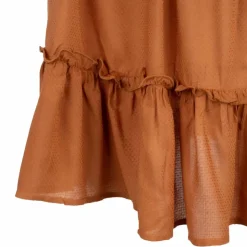 DEELUXE 74 Jupe à pois à volants ave élastique Femme MARRON