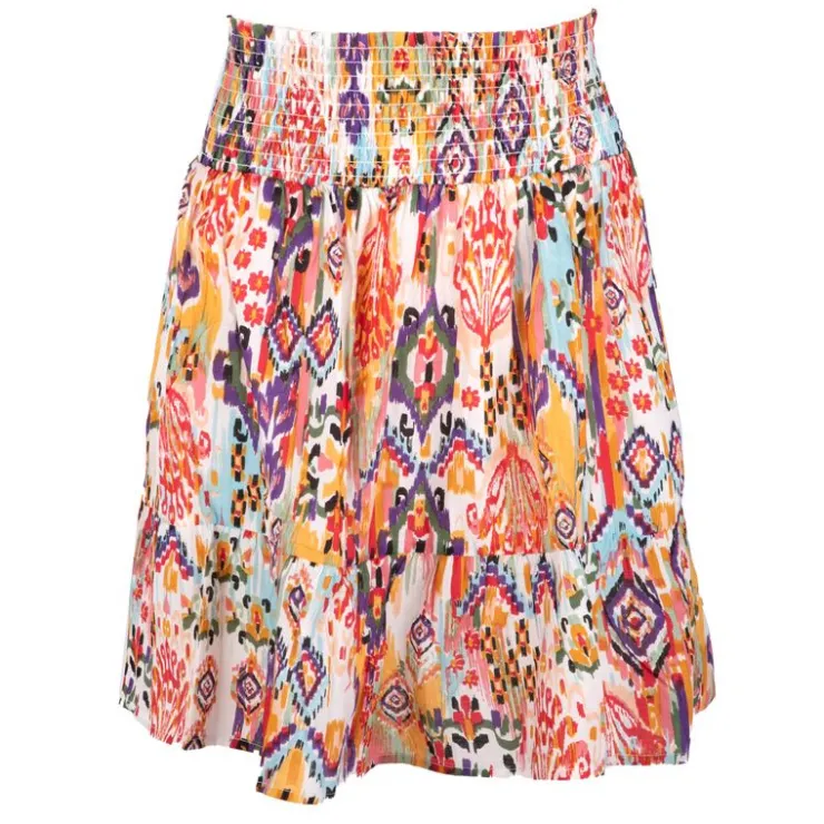 LA PETITE ETOILE Jupe à volants breeze motif mexico Femme MULTICOLORE Best