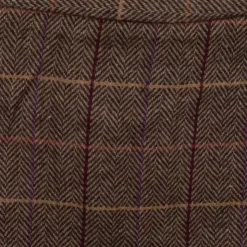 LA PETITE ETOILE Jupe courte laine tweed à carreaux Jil Femme MARRON New