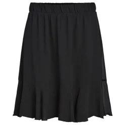 OBJECT Jupe courte e Mila à volants taille élastique Femme NOIR Clearance