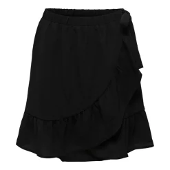 ONLY Jupe courte portefeuille à volants Femme NOIR Clearance