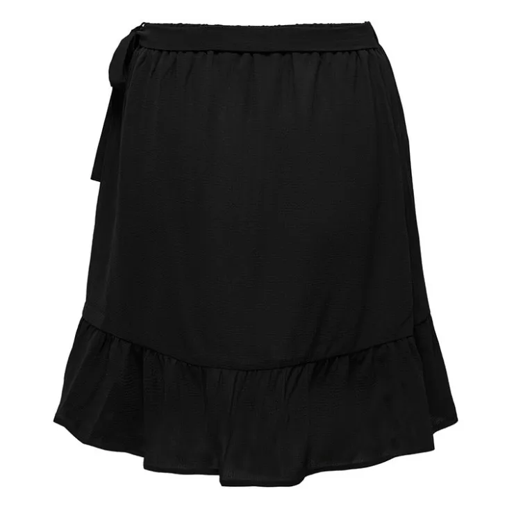 ONLY Jupe courte portefeuille à volants Femme NOIR Clearance
