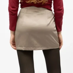 IMPERIAL Jupe courte satinée de tailleur Femme MARRON CLAIR New