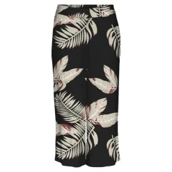 VERO MODA Jupe culotte à imprimé feuilles beiges Femme NOIR New