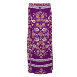 ANTIK BATIK Jupe dandy longue avec imprimé à fleurs Femme VIOLET Online