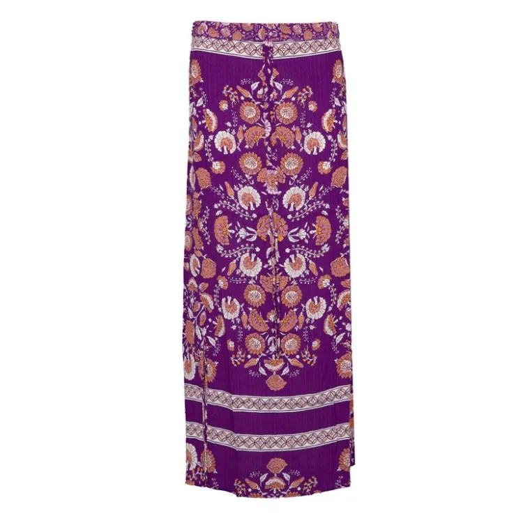 ANTIK BATIK Jupe dandy longue avec imprimé à fleurs Femme VIOLET Online