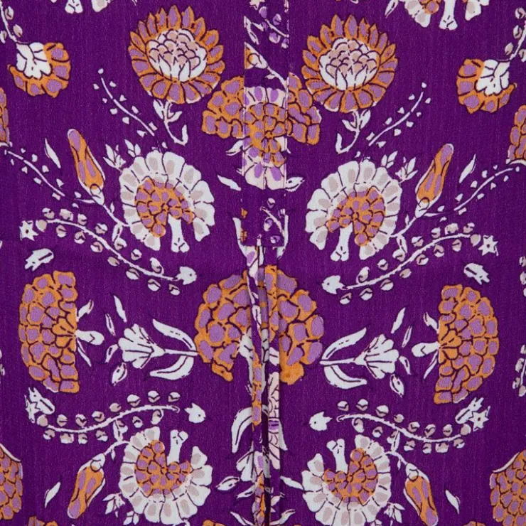 ANTIK BATIK Jupe dandy longue avec imprimé à fleurs Femme VIOLET Online