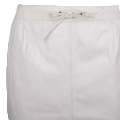 OAKWOOD Jupe en cuir celia blanche Femme BLANC ECRU Hot