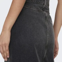 ONLY Jupe en jeans longue onlcilla en coton Femme GRIS FONCE Discount