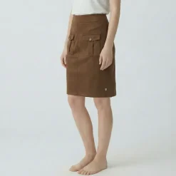 LES TROPEZIENNES PAR M.BELARBI Jupe havane lavaka avec poches mi longue Femme MARRON Clearance