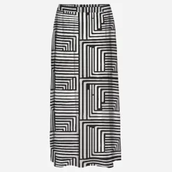 VERO MODA Jupe imprimé graphique easy joy longue Femme NOIR Hot