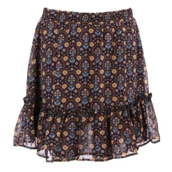 DEELUXE 74 Jupe isalda bordeaux imprimée Femme MARRON Outlet