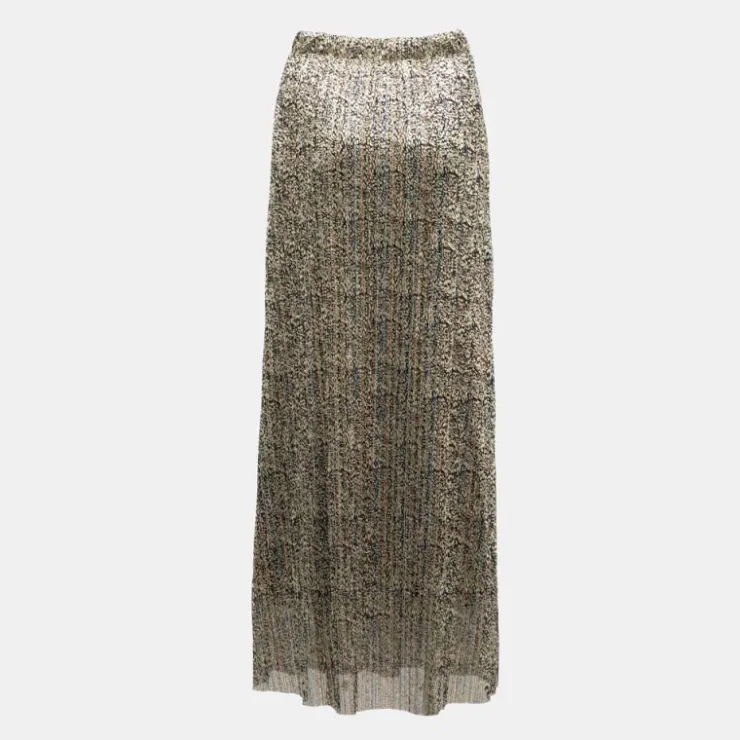 PLEASE Jupe longue imprimé avec fils métalliques Femme OR Online
