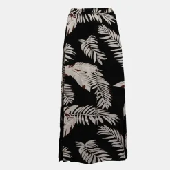 VERO MODA Jupe longue taille haute imprimé feuilles Femme NOIR Online