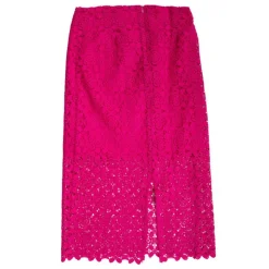 LA PETITE ETOILE Jupe midi brodée droite joya Femme ROSE Sale