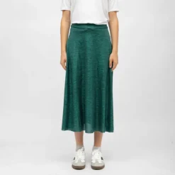 HOLLY AND JOEY Jupe midi tissu chiné ola Femme VERT