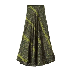 LA PETITE ETOILE Jupe nisco python vert Femme KAKI New