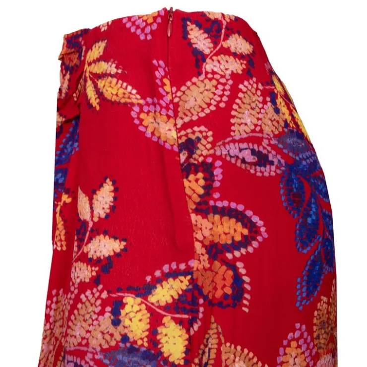 LA PETITE ETOILE Jupe longue à fleurs Juberra Femme ROUGE Online